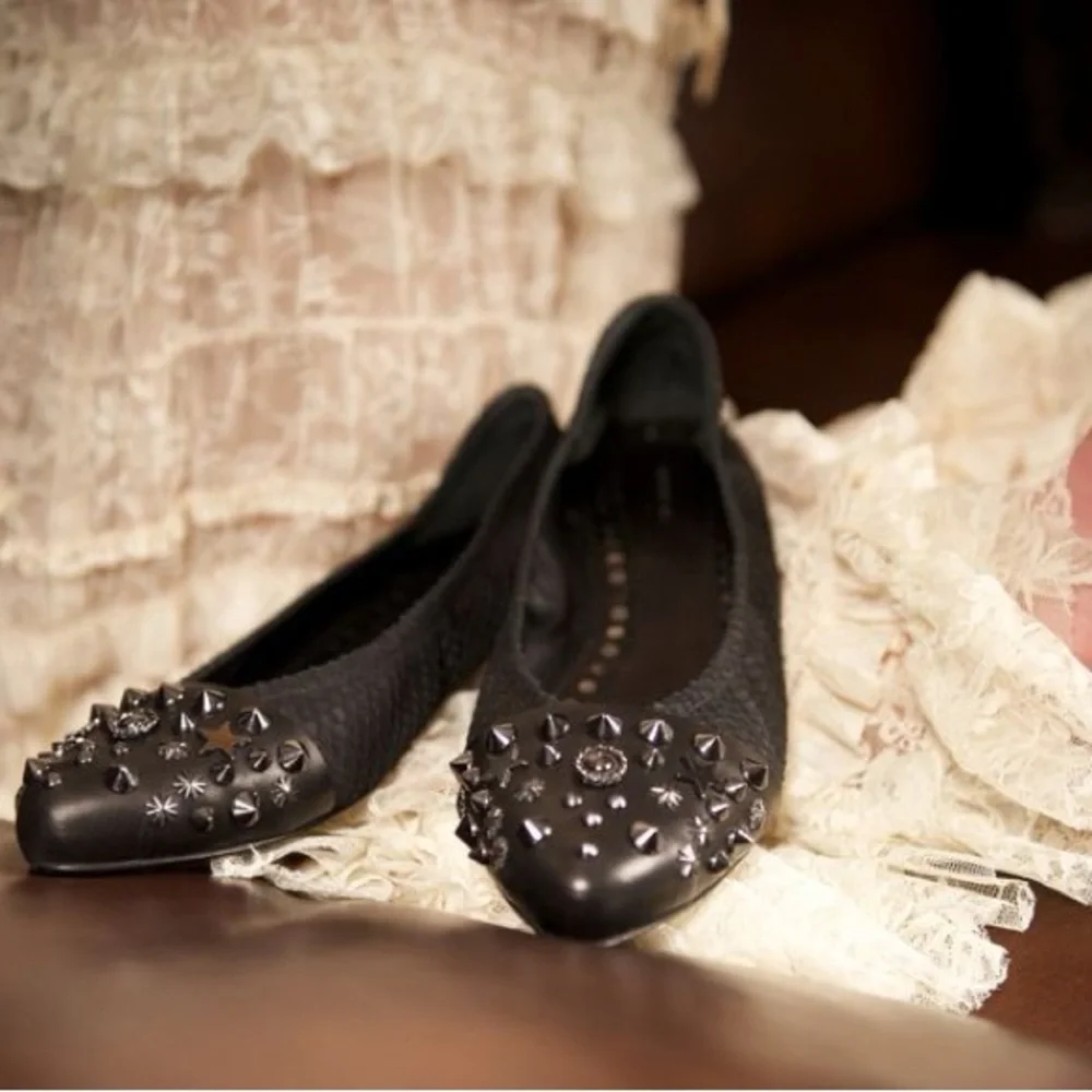 Givenchy Python Studded Ballet Flats NWT 39.5
